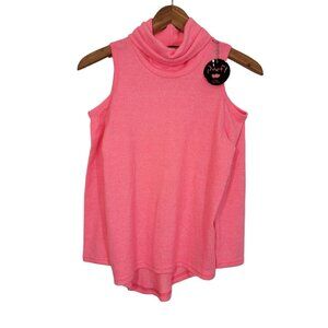 NWT Poof‎ Girl Shirt Sleeveless Cold Super Soft Hot Pink Youth Girls Large NEW